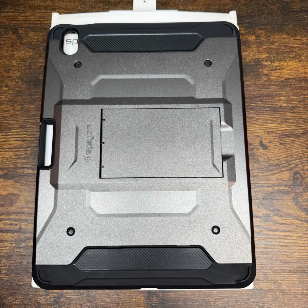 Spigen Tough Armor Pro iPad Air 11 10.9 Case Gunmetal Kickstand Heavy Duty Cover